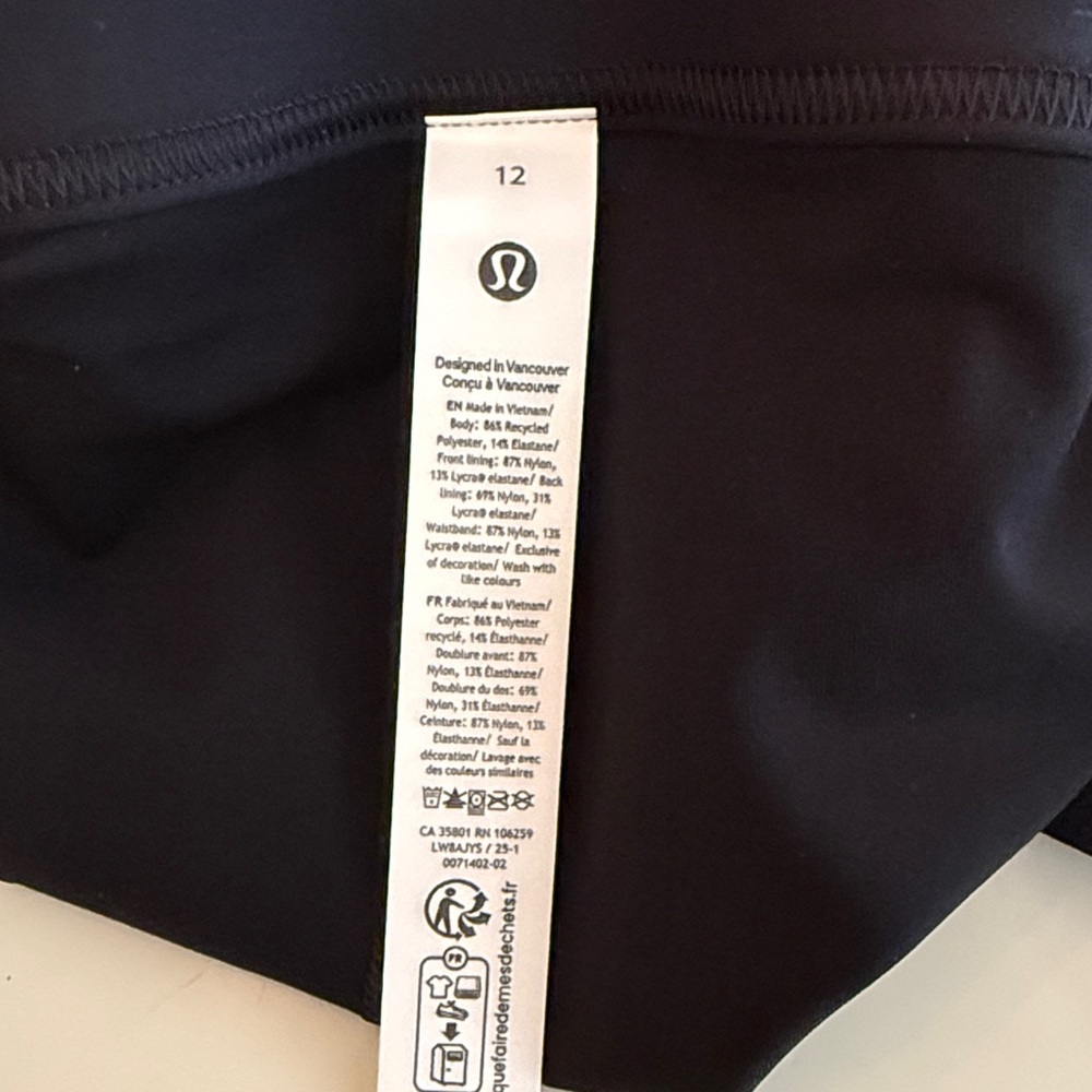 Lululemon varsity high rise black tennis skirt size 12 - Picture 5 of 8